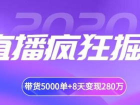 8天变现280万·直播疯狂带货变现(揽客魔)【视频教程】(各行业都可借鉴)