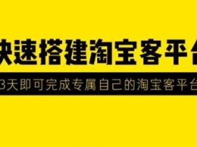 3天搭建好自己专属的淘宝客平台,2020年最新商品导购赚钱【视频教程】