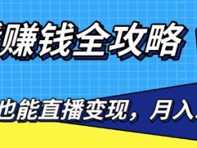 直播赚钱全攻略,0基础0粉丝新手玩法, 话术、涨粉、引流和变现月入10万+【视频教程】