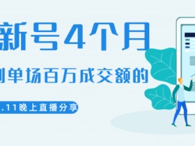 最新6月11日,直播大咖分享新号4个月做到单场百万成交额IP带货(陈江雄)【视频教程】