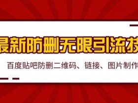 2020百度贴吧营销必备高级技术:最新防删无限引流,防删二维码、链接、图片制作【视频教程+软件包】