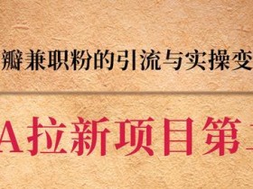 黑帽子CPA拉新项目实战班第二期,豆瓣兼职粉的引流与实操变现,单用户赚1300元佣金【视频教程】