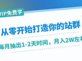 从零开始的站群赚钱之路,每个月只花1-2天,轻松月入2W【视频教程】