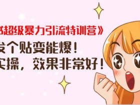 小红书超级暴力引流特训营,让你随便发帖即能爆的实操手法【视频教程+素材】