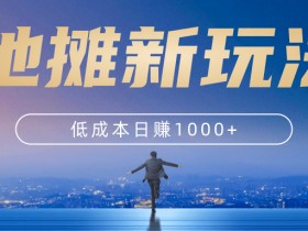 摆地摊卖什么最赚钱?低成本新玩法,日赚1000+项目【视频教程】