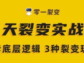 学会裂变,后期躺赚!5天微信裂变实战训练营 1套底层逻辑+3种裂变玩法【视频教程】
