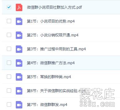 微信群小说项目，月赚上万视频课 全7节 配图