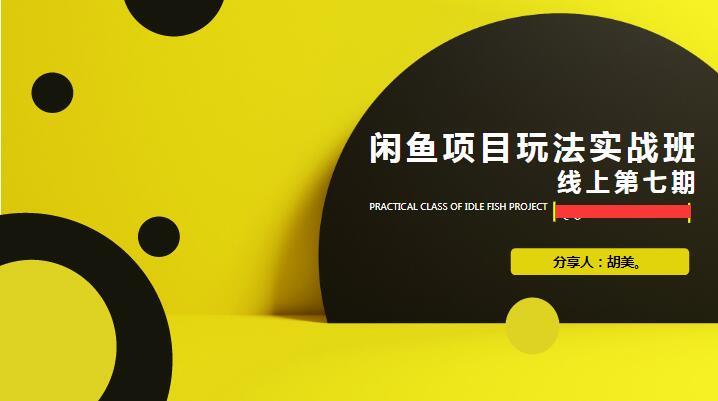 2020《闲鱼项目玩法实战班》内部培训课 第七期（附前6期课程汇总） 配图
