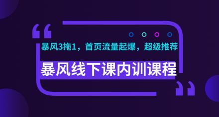 暴风淘宝线下内部培训课(暴风3拖1,宝贝上淘宝首页流量起爆)【视频+录音+课件】 pic 暴风淘宝线下内部培训课(暴风3拖1,宝贝上淘宝首页流量起爆)【视频+录音+课件】 配图