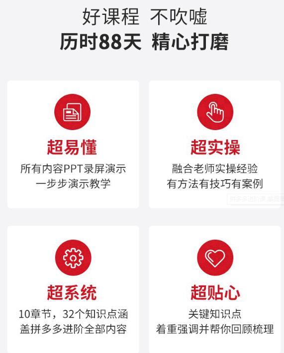 拼多多电商全流程实操进阶课：掌握底层规则+活动推广+标品与服装实战引爆流量【视频教程】 配图 No.2