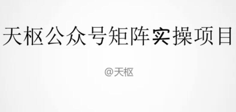 公众号矩阵实操项目,从0开始打造月入三万+的公众号矩阵【视频教程】 pic No.1 公众号矩阵实操项目,从0开始打造月入三万+的公众号矩阵【视频教程】 配图 No.1