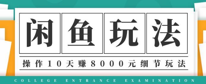 宅男闲鱼项目玩法实战班第12期，操作10天利润8000元细节玩法 配图