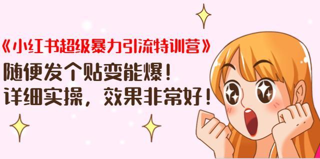 小红书超级暴力引流特训营,让你随便发帖即能爆的实操手法【视频教程+素材】 pic 小红书超级暴力引流特训营,让你随便发帖即能爆的实操手法【视频教程+素材】 配图