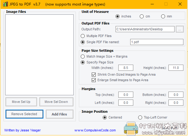 [Windows]小巧的图片转PDF软件 JPEGtoPDF 配图 No.1