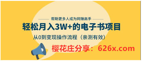 从0开始学电子书变现项目，月入3W+操作手法揭晓【视频教程】 配图