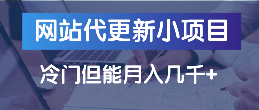 小众网站赚钱项目：网站代更新月入几千【视频教程】 配图
