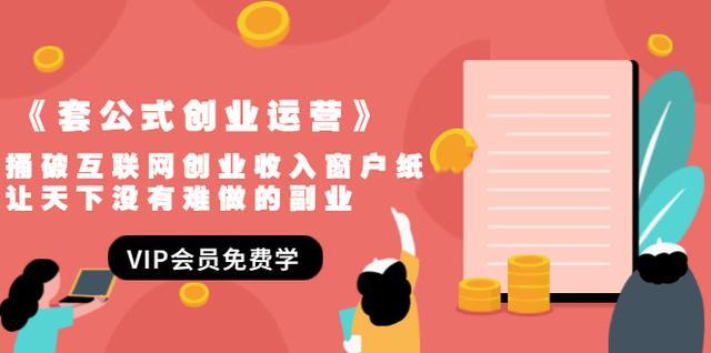 《套公式创业运营》捅破互联网创业收入窗户纸，让天下没有难做的副业【视频教程】 配图