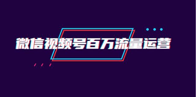 微信视频号百万流量运营课：行业定位+视频剪辑+百万曝光量分析【视频教程】 配图