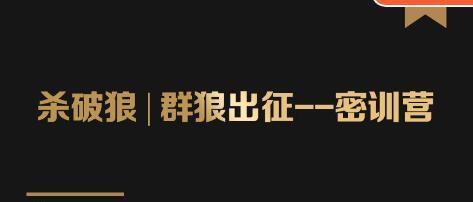 群狼出征密训营第3期，【流量爆破必修课】万能引流的底层逻辑解密【视频教程】 配图